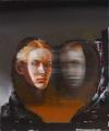 Rayk Goetze: Doppel, 2020, Öl und Acryl auf Leinwand, 60 x 50 cm

